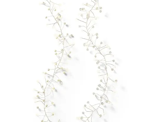 Lumineo Micro Wire Cluster String Lights with Crystals Warm White Indoor 100 LED 120cm