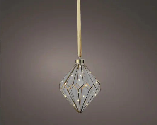 Micro LED Diamond Steady Battery Operated Clear & Warm White Dia.16cm