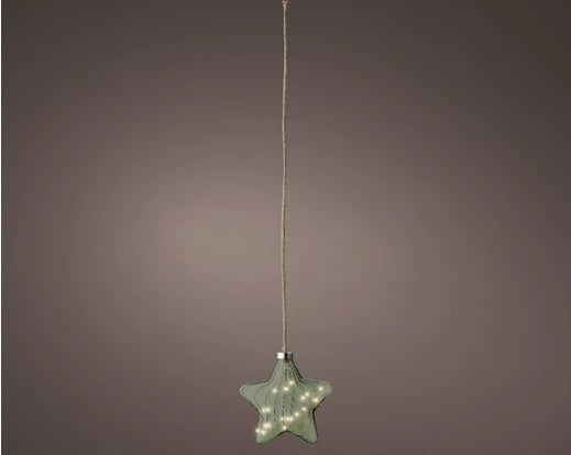 Lumineo Micro LED Star BO Indoor Green/Warm White 20cm