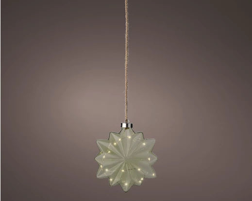 Lumineo Micro LED Flower BO Indoor Green/Warm White 19cm