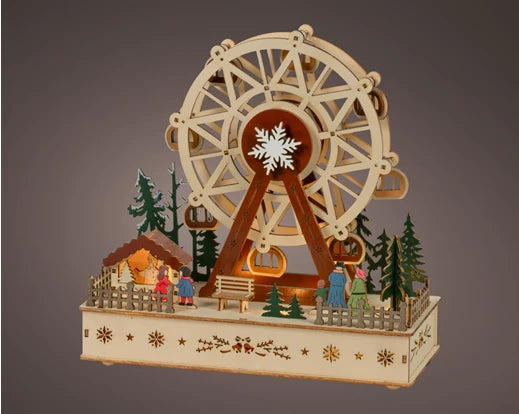 Lumineo LED Scenery Wooden Ferris Wheel Indoor