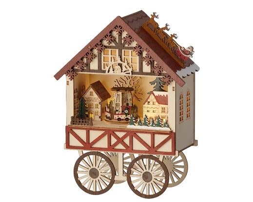 Lumineo LED scenery Wooden Market Indoor