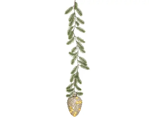 Micro LED Pinecone Steady Battery Operated Amber & Classic Warm