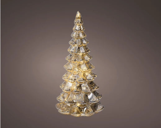 Lumineo Micro LED Tree Glass BO Silver & Warm White