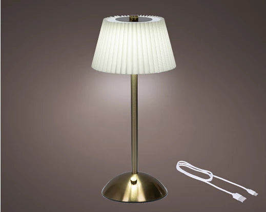 Kaemingk LED Rechargeable Table Lamp Cream/Gold