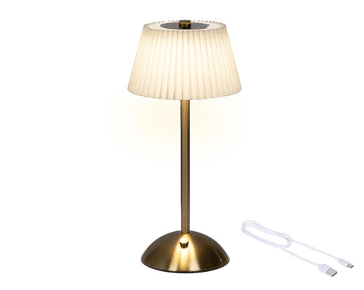 Kaemingk LED Rechargeable Table Lamp Cream/Gold