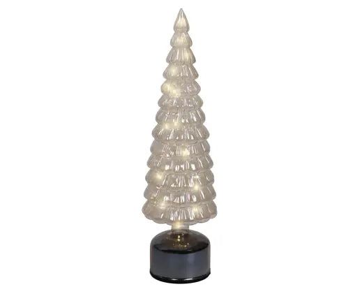 Micro LED Rotating Tree Glass Flashing Effect BO Indoor Amber/Warm White H39cm