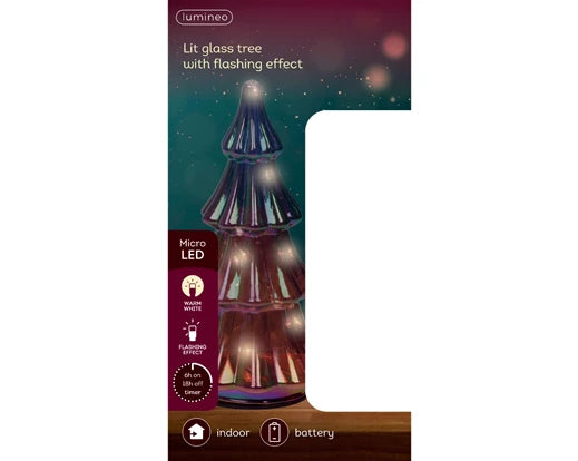 Kaemingk Micro LED Tree Glas Pink & Warm White