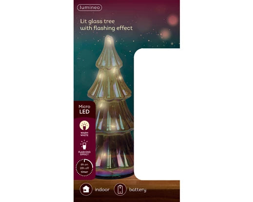 Kaemingk Micro LED Tree Glass Brown & Warm White