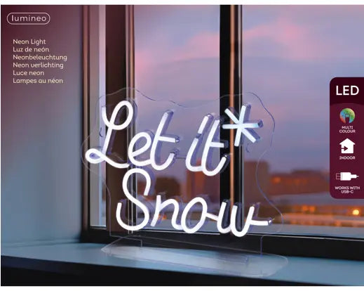 'Let It Snow' LED Neon Sign