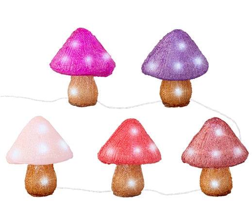 Lumineo LED Acrylic Mushrooms Outdoor