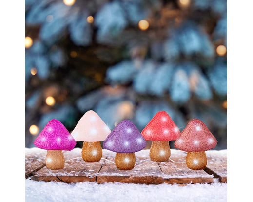Lumineo LED Acrylic Mushrooms Outdoor