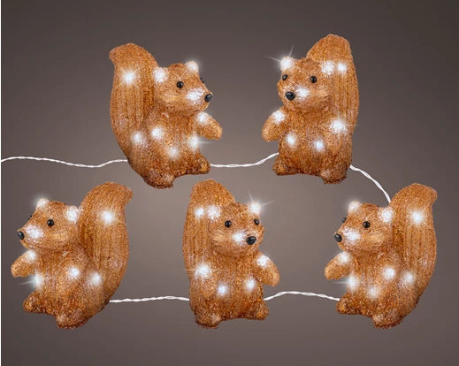 Lumineo LED Acrylic Squirrel Set Of 5