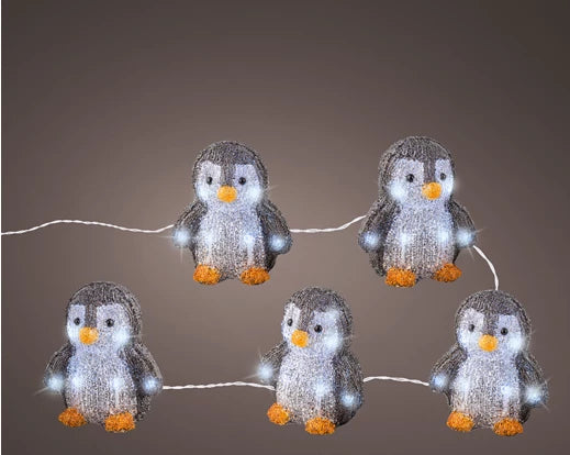 Lumineo LED Penguin Acrylic String Outdoor