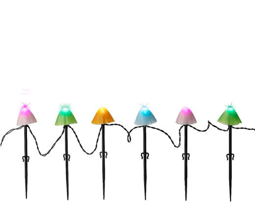 Lumineo LED Mushroom Stake Twinkle Effect Outdoor Lights