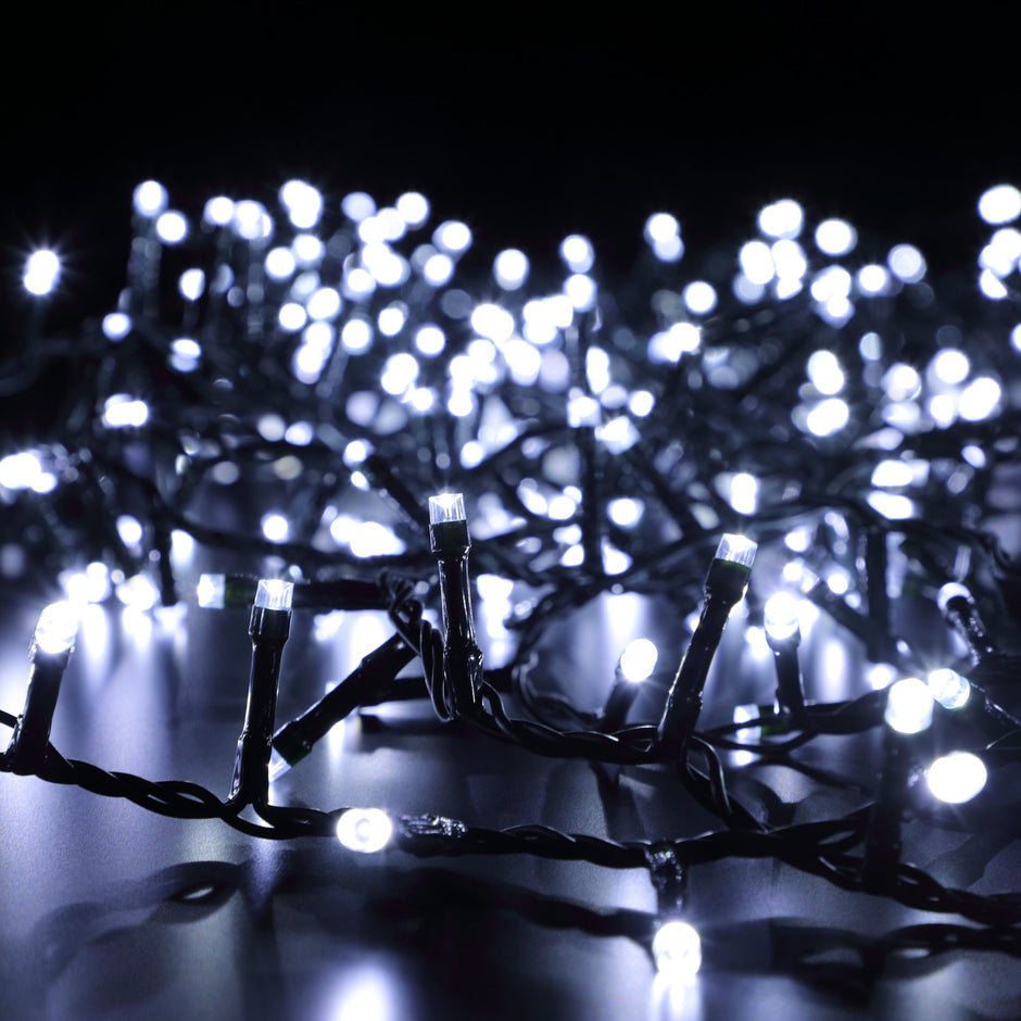 Noma Multifunction Decor Tree Lights White With Green Cable