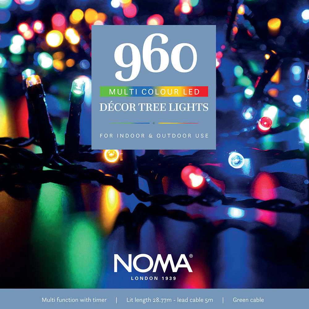 Noma Multifunction Decor Tree Lights Multicolour With Green Cable