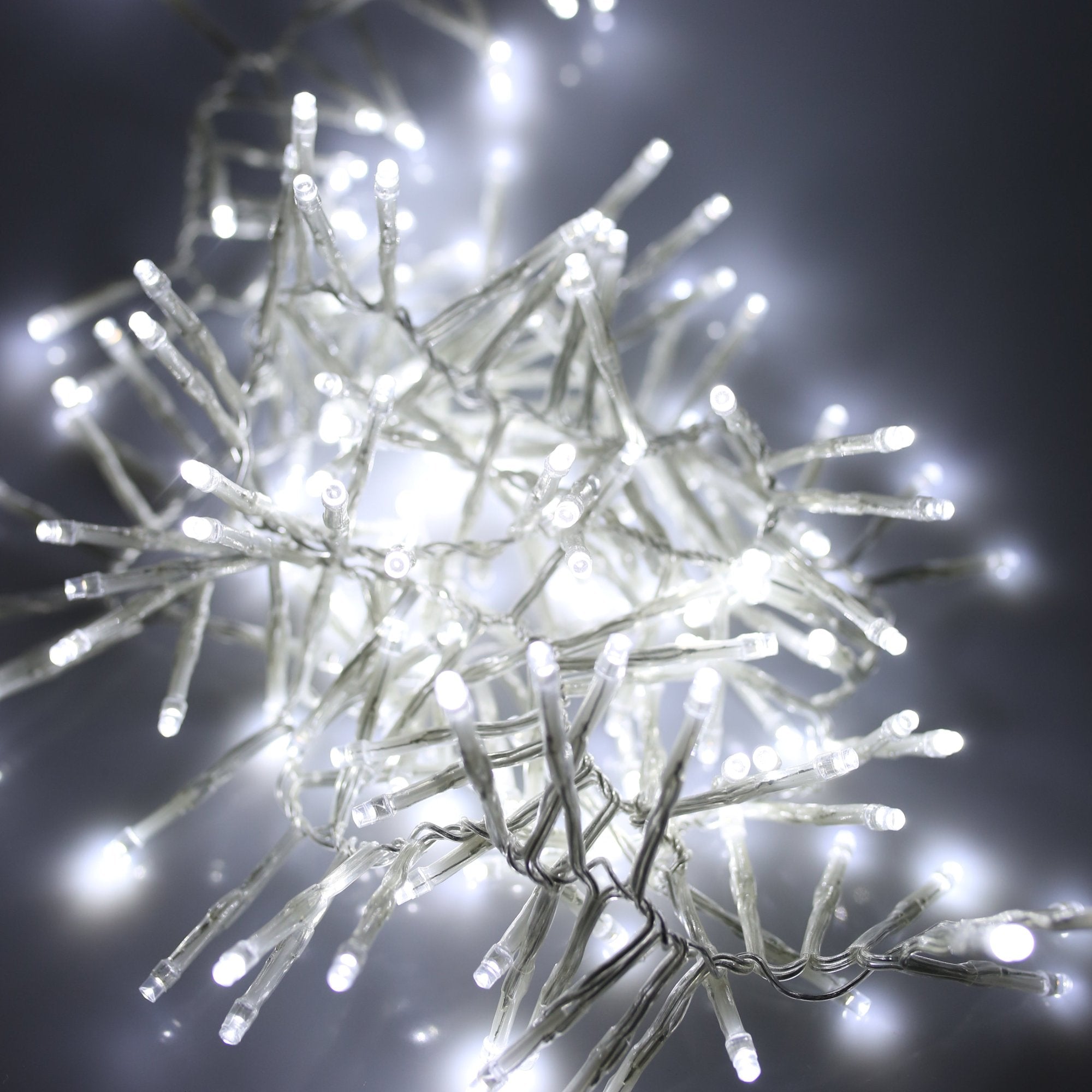 Noma Multifunction Cluster Lights White With Clear Cable