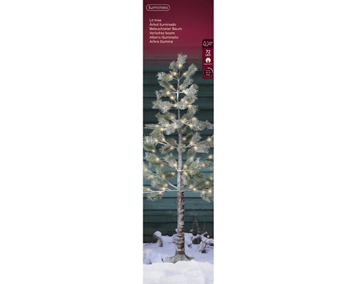 Lumineo Snowy Pine Outdoor Tree with Warm White LEDs
