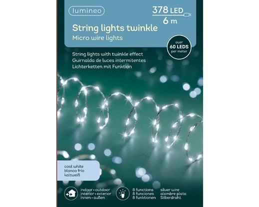 Lumineo String Lights Twinkle Extra Dense Cool White