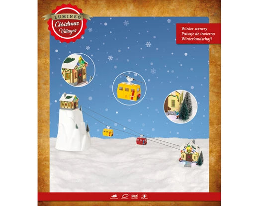 Lumineo LED Cable Car Village Scenery Indoor
