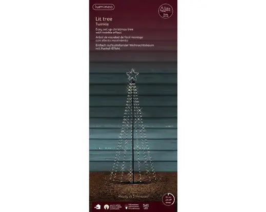 Lumineo Lit Cone Tree Indoor/Outdoor 180cm