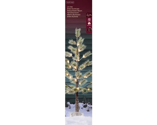 Lumineo LED Snowy Green Tree Warm White 100cm