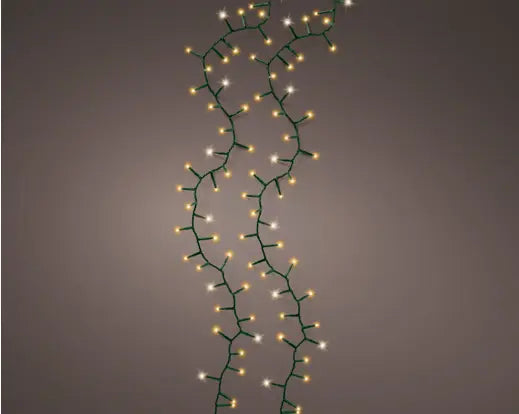 Lumineo Compact Flashing String Lights Warm White & Classic Warm Indoor/Outdoor 500 LED 1100cm