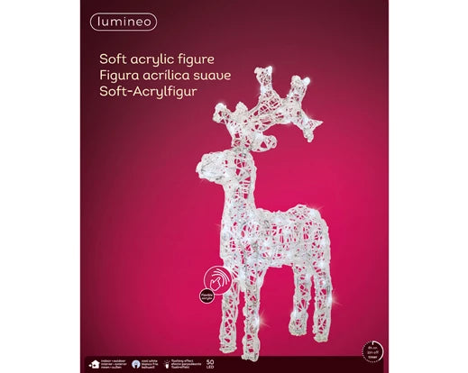 Lumineo Soft Acrylic Deer Outdoor Cool White LED