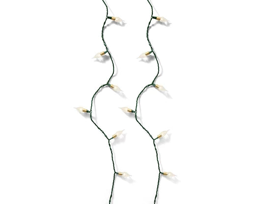 Lumineo Vintage LED Warm White String Lights With Twinkle Effect Green Cable
