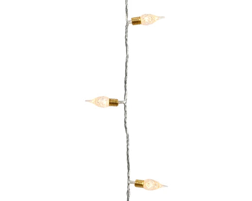 Lumineo Vintage LED Warm White String Lights With Twinkle Effect Clear Cable