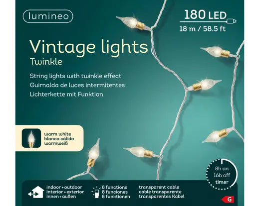 Lumineo Vintage Twinkle Lights Indoor/Outdoor