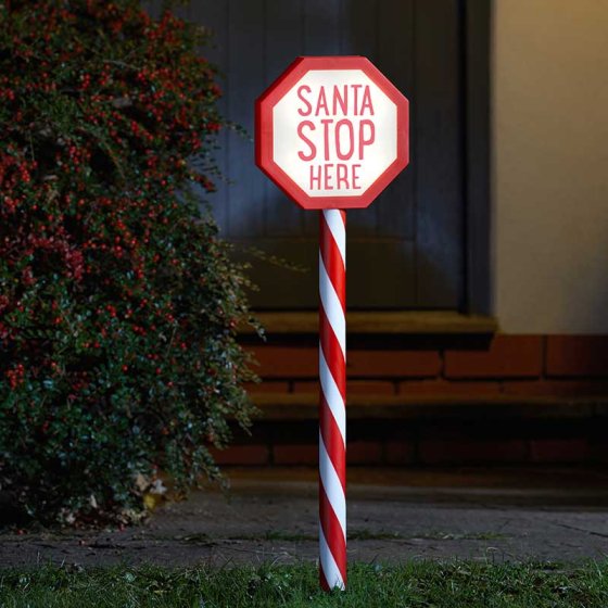 Smart Garden Santa Stop Here! Stake Light - Large