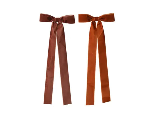 Decoris Velvet Bow 16cm x 40cm Single Pack of 3 Assorted
