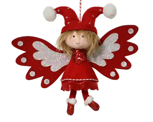 Decoris Glitter Elf Hanging Decor 24cm
