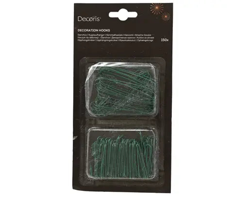 Decoris Bauble Hangers Iron Green 150pk