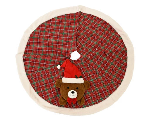 Kaemingk Tree Skirt Polyester Bear With Hat Red