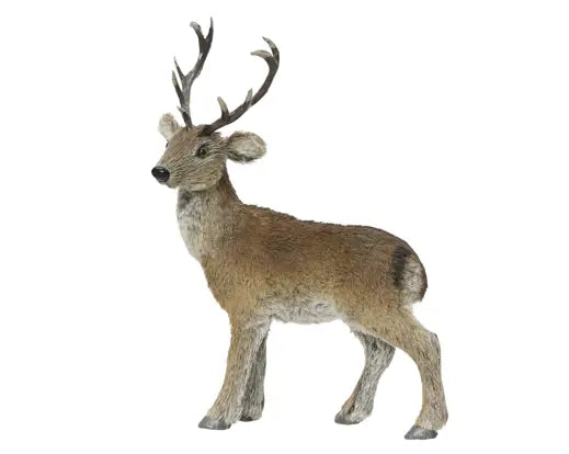 Decoris Deer Figure Faux Fur Brown 36cm