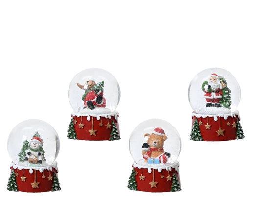 Kaemingk Snowglobe Polyresin Ball 8cm Assorted