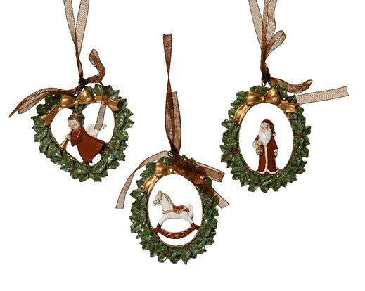 Kaemingk Figure Polyresin With Glitter Green Assorted