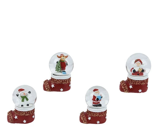 Kaemingk Snowglobe Polyresin Round 6cm Assorted