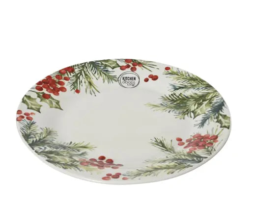 Decoris Porcelain Breakfast Plate Leaves & Berries 20.4cm x 20.4cm x 2.1cm