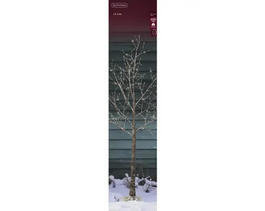 Lumineo Tree Micro LED Brown Bark & Warm White 180cm