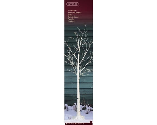 Lumineo Micro LED Warm White Outdoor Artificial Birch Tree