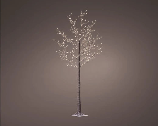 Lumineo Micro LED Brown Birch Tree Warm White 220cm