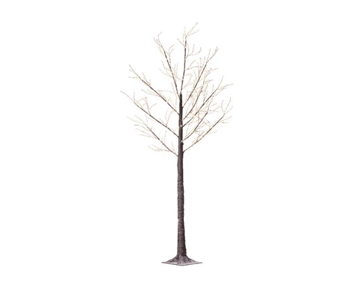 Lumineo Micro LED Brown Birch Tree Warm White 220cm