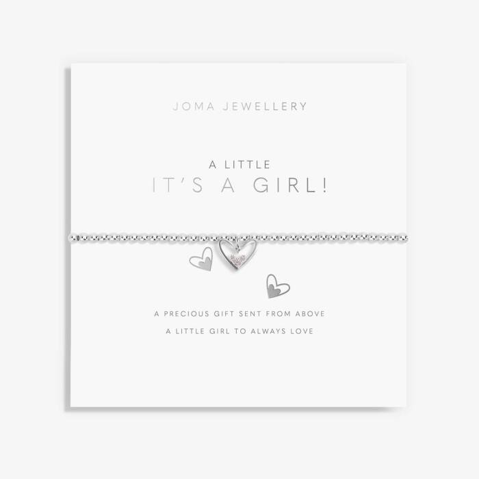 Joma Jewellery A Little 'It'S A Girl!' Bracelet In Silver Plating