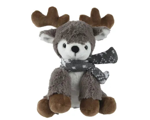 Deer Plush Knitted Scarf H17cm