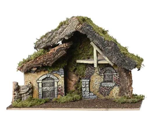Nativity House Wood Mix Large