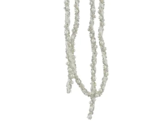 Chain Plastic Organza String Pearls L125cm